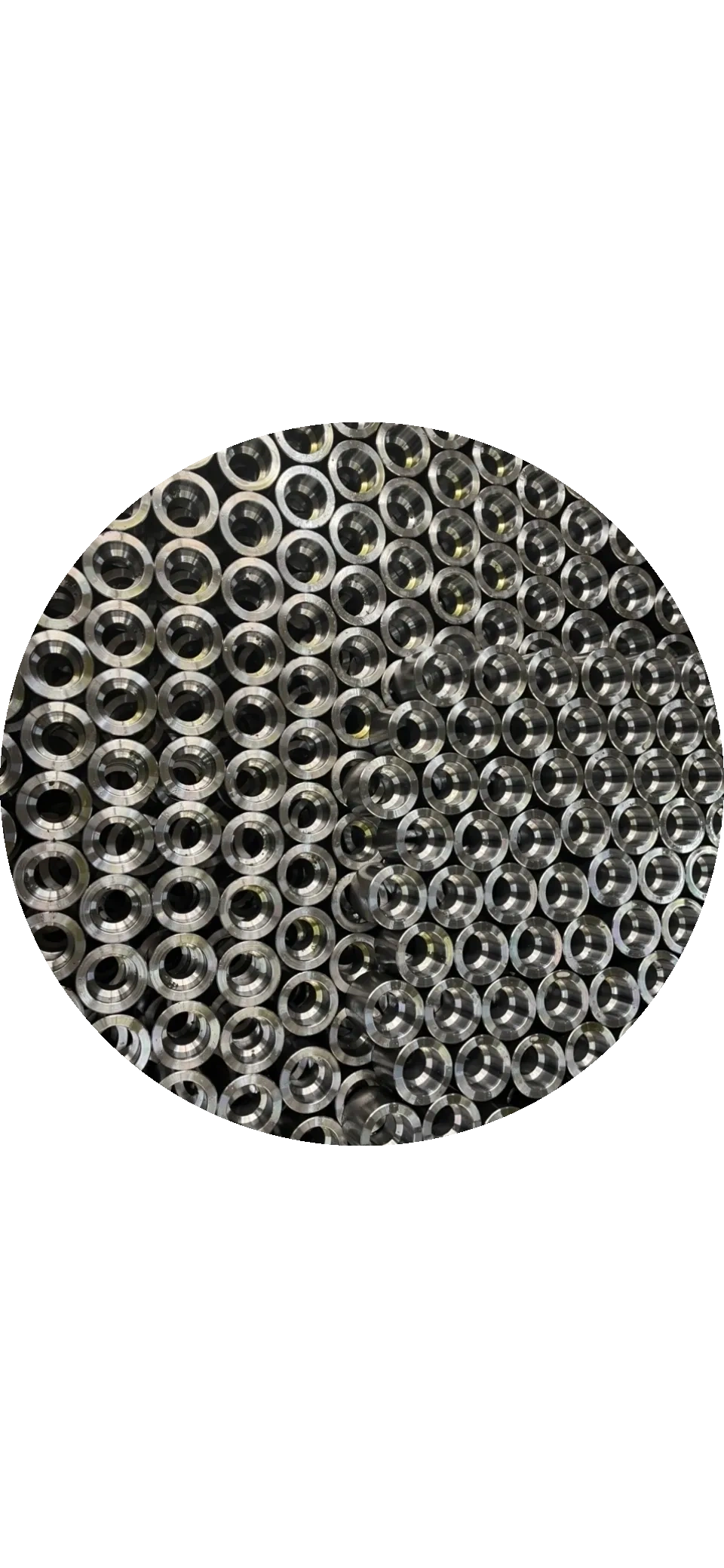 Circular arrangement of small machined parts